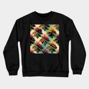 Tropical flower pattern Crewneck Sweatshirt